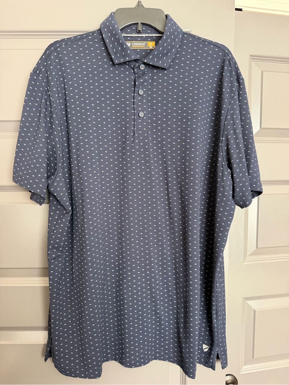 Daniel Cremieux Navy Polo with White Micro Dots - like new!